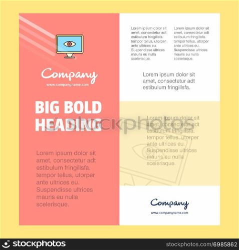 Eye Business Company Poster Template. with place for text and images. vector background