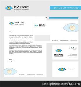 Eye Business Letterhead, Envelope and visiting Card Design vector template