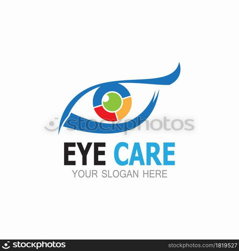 Eye care health icon and symbol vector