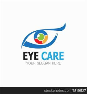 Eye care health icon and symbol vector