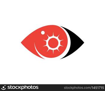 Eye care health logo template