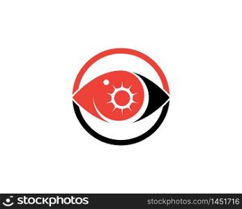 Eye care health logo template