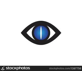 Eye care health logo template vector