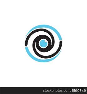 Eye care health logo vector illustration