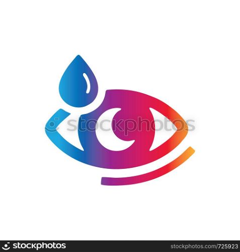 Eye care icon vector logo template