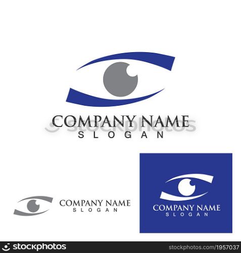 Eye care logo and symbol health