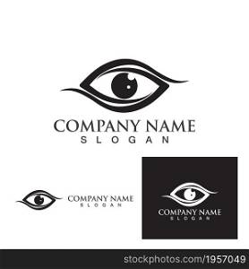 Eye care logo and symbol health