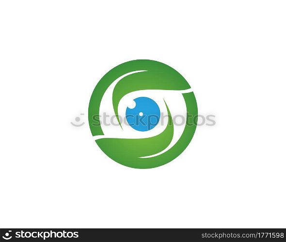 Eye care logo and symbol vector