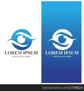 Eye care logo and symbols template vector icons app 
