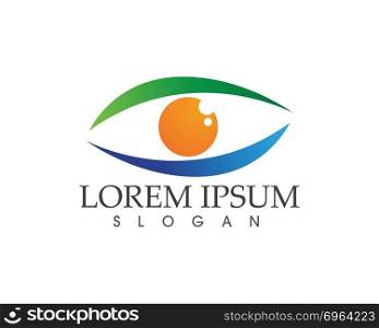 Eye care logo and symbols template vector icons app

