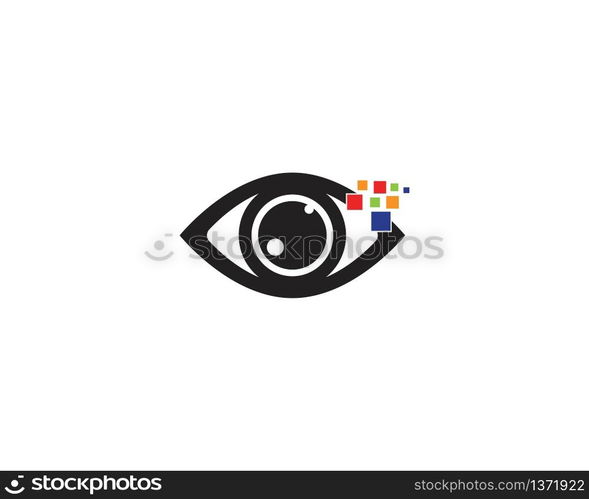 Eye care logo template vector