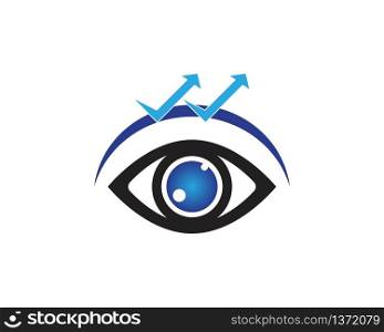 Eye care logo template vector