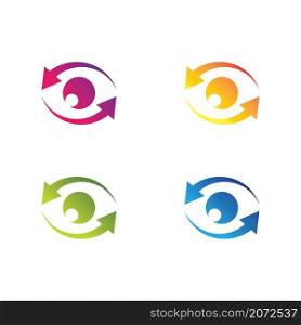 Eye care logo template vector icon set design
