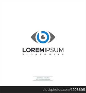 Eye Care Solutions Letter B Optic Icon Logo Symbols Vector Illustration