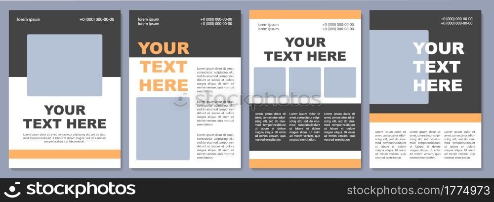 Eye-catching brochure template. University advertising. Flyer, booklet, leaflet print, cover design with copy space. Your text here. Vector layouts for magazines, annual reports, advertising posters. Eye-catching brochure template
