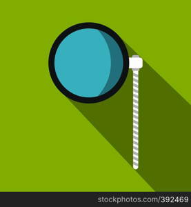 Eye check icon. Flat illustration of eye check vector icon for web. Eye check icon, flat style