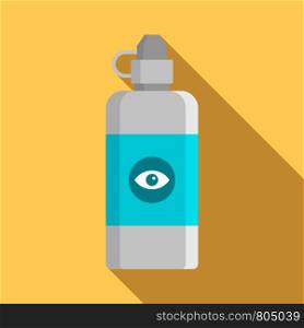 Eye clean lotion icon. Flat illustration of eye clean lotion vector icon for web design. Eye clean lotion icon, flat style