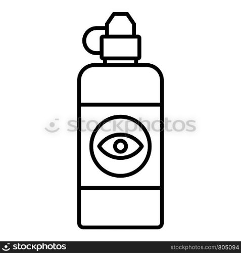 Eye clean lotion icon. Outline eye clean lotion vector icon for web design isolated on white background. Eye clean lotion icon, outline style