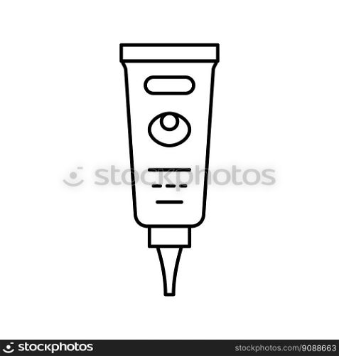 eye cream product line icon vector. eye cream product sign. isolated contour symbol black illustration. eye cream product line icon vector illustration