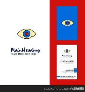 Eye Creative Logo and business card. vertical Design Vector