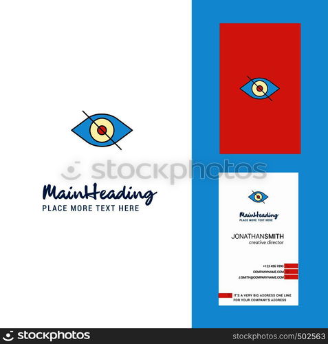 Eye Creative Logo and business card. vertical Design Vector