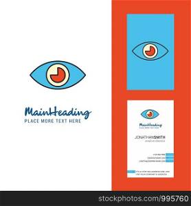Eye Creative Logo and business card. vertical Design Vector