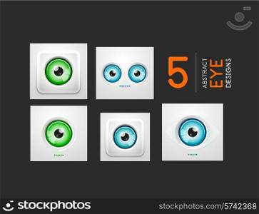 Eye design vector modern hi-tech concepts collection