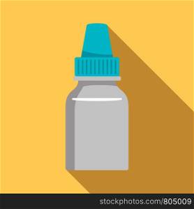 Eye drop bottle icon. Flat illustration of eye drop bottle vector icon for web design. Eye drop bottle icon, flat style