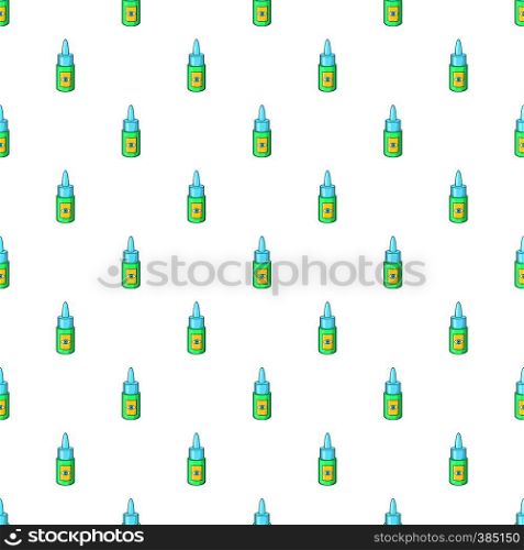Eye drops bottle pattern. Cartoon illustration of eye drops bottle vector pattern for web. Eye drops bottle pattern, cartoon style
