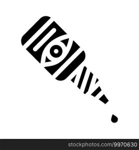 eye drops glyph icon vector. eye drops sign. isolated contour symbol black illustration. eye drops glyph icon vector illustration flat