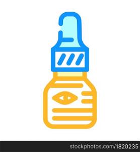eye drops ophthalmology color icon vector. eye drops ophthalmology sign. isolated symbol illustration. eye drops ophthalmology color icon vector illustration