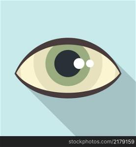 Eye emblem icon flat vector. View pictogram. Look vision. Eye emblem icon flat vector. View pictogram