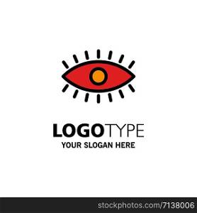 Eye, Eyes, Watch, Design Business Logo Template. Flat Color