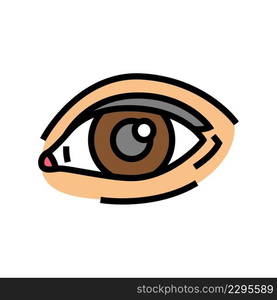 eye face color icon vector. eye face sign. isolated symbol illustration. eye face color icon vector illustration