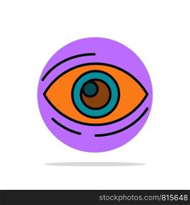Eye, Find, Look, Looking, Search, See, View Abstract Circle Background Flat color Icon