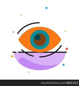 Eye, Find, Look, Looking, Search, See, View Abstract Flat Color Icon Template