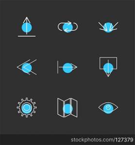 eye , gear , maps , arrows , directions , avatar , download , upload , apps , user interface , scale , reset  message , up , down , left , right , icon, vector, design,  flat,  collection, style, creative,  icons