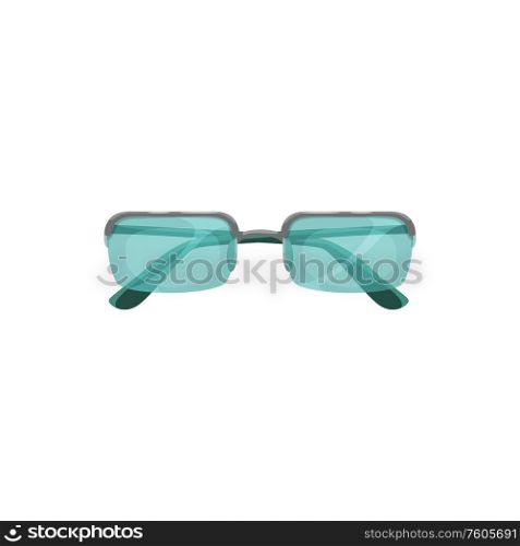 Eye glasses isolated symbol of intelligent teacher. Vector glassware, stylish accessory. Stylish glassware isolated teacher glasses, vector