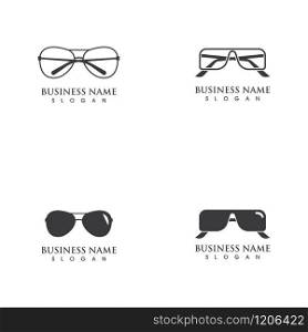 eye glasses logo and symbol vector
