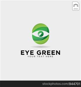 eye green eco watch logo template vector illustration icon element isolated - vector. eye green eco watch logo template vector illustration icon element