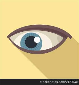 Eye health icon flat vector. Vision look. See human. Eye health icon flat vector. Vision look