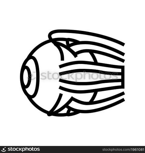 eye human organ line icon vector. eye human organ sign. isolated contour symbol black illustration. eye human organ line icon vector illustration