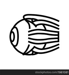 eye human organ line icon vector. eye human organ sign. isolated contour symbol black illustration. eye human organ line icon vector illustration
