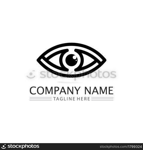 eye icon and vision design logo isolated sign symbol vector Intuition and spirituality