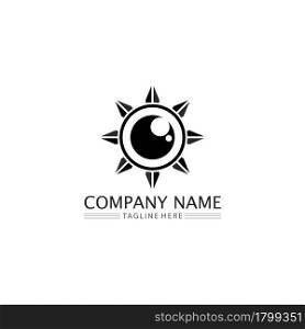 eye icon and vision design logo isolated sign symbol vector Intuition and spirituality