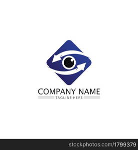 eye icon and vision design logo isolated sign symbol vector Intuition and spirituality