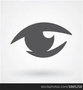 Eye icon design flat vector illustration.