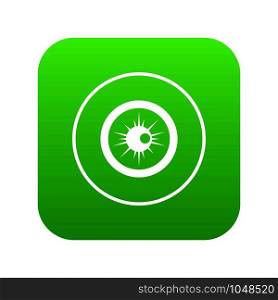 Eye icon digital green for any design isolated on white vector illustration. Eye icon digital green
