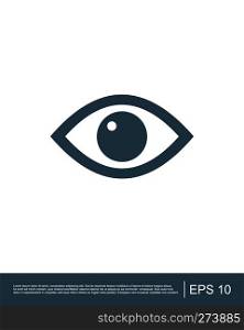 Eye icon illustration sign design style