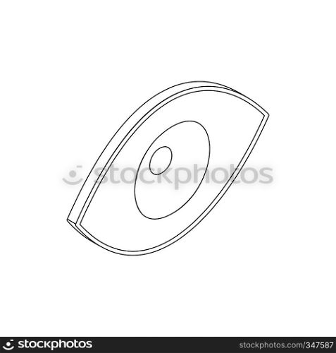 Eye icon in isometric 3d style on a white background. Eye icon in isometric 3d style